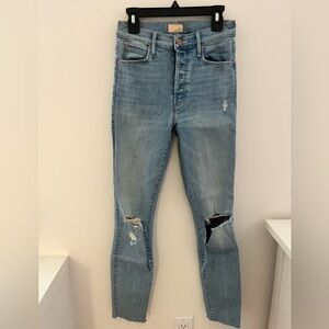 Mother distressed ankle Jeans